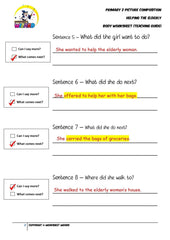 Teaching Guide for Body Worksheet - Helping the elderly - Worksheet Wizard