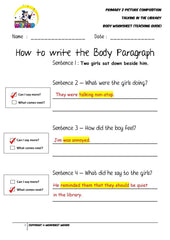 Teaching Guide for Body Worksheet - Talking in the library - Worksheet Wizard