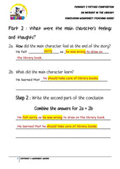 Teaching Guide for Conclusion Worksheet - An incident in the library - Worksheet Wizard