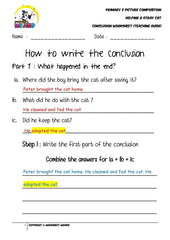 Teaching Guide for Conclusion Worksheet - Helping a stray cat - Worksheet Wizard