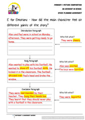 Teaching Guide for SPACE Planning worksheet for An Accident in School - Worksheet Wizard