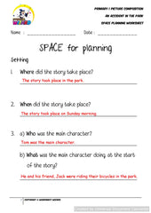 Teaching Guide for SPACE Planning worksheet for An Accident in the Park - Worksheet Wizard