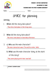 Teaching Guide for SPACE Planning worksheet for An Incident at Home - Worksheet Wizard