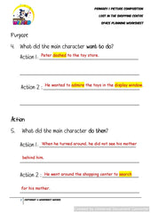 Teaching Guide for SPACE Planning worksheet for Lost in the shopping centre - Worksheet Wizard