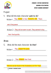 Teaching Guide for SPACE Planning worksheet for Queuing in the canteen - Worksheet Wizard