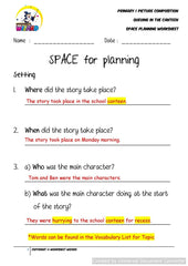 Teaching Guide for SPACE Planning worksheet for Queuing in the canteen - Worksheet Wizard