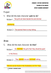 Teaching Guide for SPACE Planning worksheet for Talking in the library - Worksheet Wizard