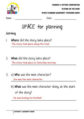 Teaching Guide for SPACE Planning Worksheet - Playing on the road - Worksheet Wizard