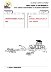 Teaching Guide for Story planning worksheet - Crossing the road - Worksheet Wizard