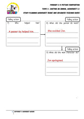 Teaching Guide for Story planning worksheet - Hurting an animal - Worksheet Wizard