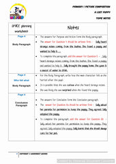 Topic Notes for A Lost Puppy - Worksheet Wizard