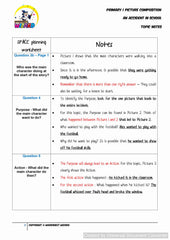 Topic Notes for An Accident in School - Worksheet Wizard