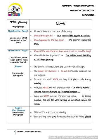 Topic Notes for Queuing in the canteen - Worksheet Wizard